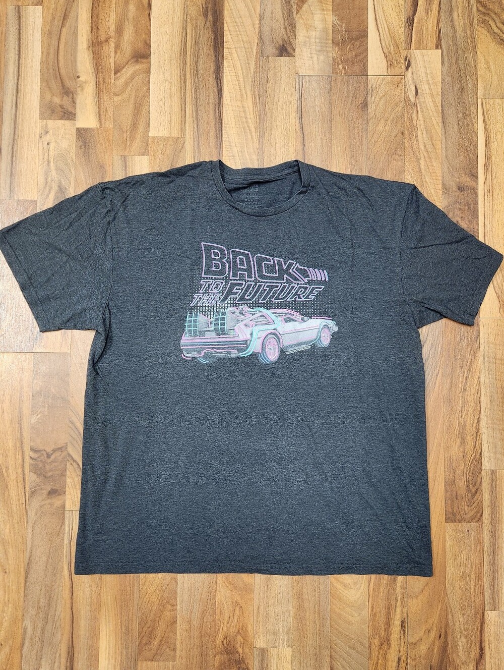 Back to the Future T Shirt Adult 2XL Gray Retro Lightweight Universal Studios